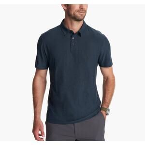 Vuori Strato Tech performance men’s polo navy blue medium